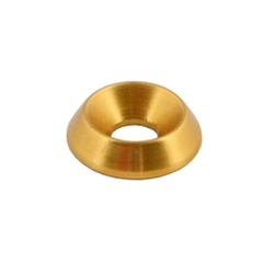 Conical Washer 1/4"-6mm x 18mm Gold Anodized