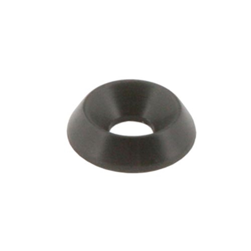 Conical Washer 1/4&quot;-6mm x 18mm Black Aluminum