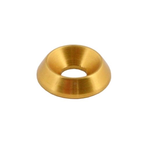 Conical Washer 1/4&quot;-6mm x 18mm Gold Anodized