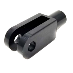 Clevis - Female Aluminum for 1/4"-28 Rods - Black