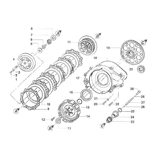 CRS ICC CRS Go Kart Clutch And Primary Gear Thrusting Plate