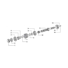 #6 E-clip for Trans. Shaft (2 Req)