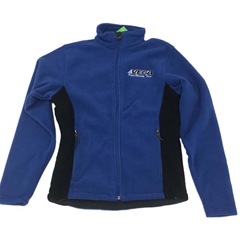 Fleece Jacket Blue/Black - Zippered w/Logo