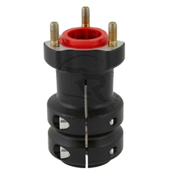 Rear Hub 40mm Black Aluminum - 115mm long - Key 8mm