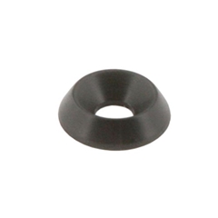 Conical Washer 1/4"-6mm x 18mm Black Aluminum
