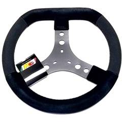 KG Steering Wheel - Black Padded Flat Top 13" or 330mm Diameter