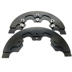 Carbon Fiber Sprocket Guard Set - 8" Black