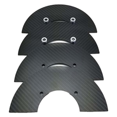 Carbon Fiber Sprocket Guard - 4 Hole 38 to 52 Teeth - 7" Black