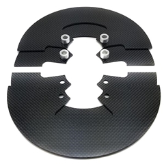 Carbon Fiber Mini Gear 4 Hole Sprocket Guard Set