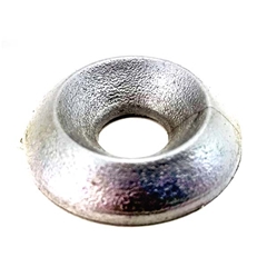 Conical Washer 1/4" Hole - Silver Plastic