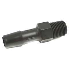 Plastic Fitting - Straight 1/8" NPT x 3/8" Tube