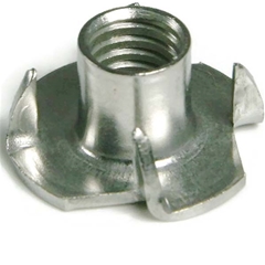 Tee Nut 1/4"-20, Pronged Tee Nut for Blind Fasteners