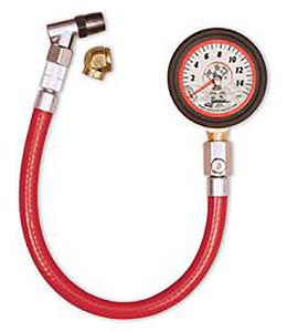 Longacre Tire Gauge 0-15 lbs, 2 in, 1/4 psi