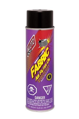 Klotz Fabric Filter Oil 16oz Aerosol