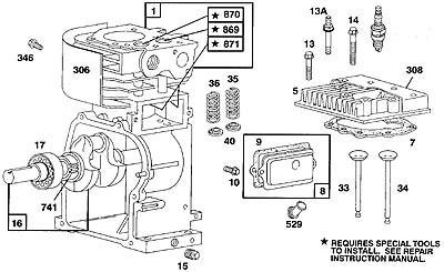 Briggs Flathead Block & Head Parts