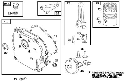 Briggs Flathead Internal Parts