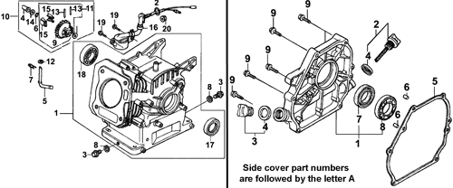 Clone Crankcase Parts