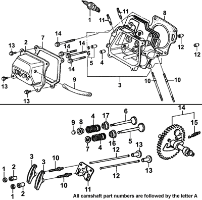 Clone Head & Cam Parts