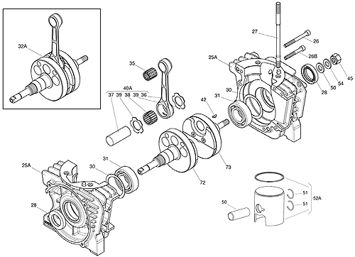 Leopard Crankcase & Piston