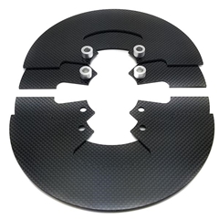 Carbon Fiber Mini Gear 4 Hole Sprocket Guard Set 7.50" Carbon Fiber Mini Gear 4 Hole Sprocket Guard Set 7.50"