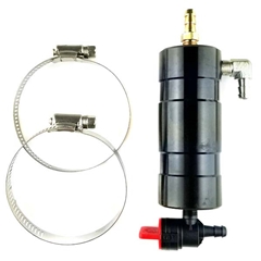 Aluminum Oil Catch Can - Black with Fittings Aluminum Oil Catch Can - Black with Fittings